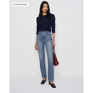 Reformation NWT Cynthia High Rise Straight Jeans 25 Chic Casual Designer Denim